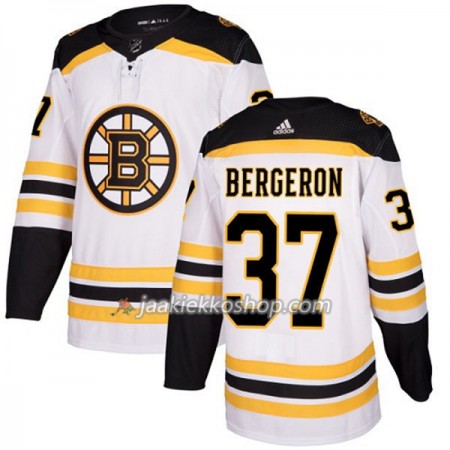 Nainen NHL Boston Bruins Pelipaita Patrice Bergeron 37 Adidas 2017-2018 Valkoinen Authentic